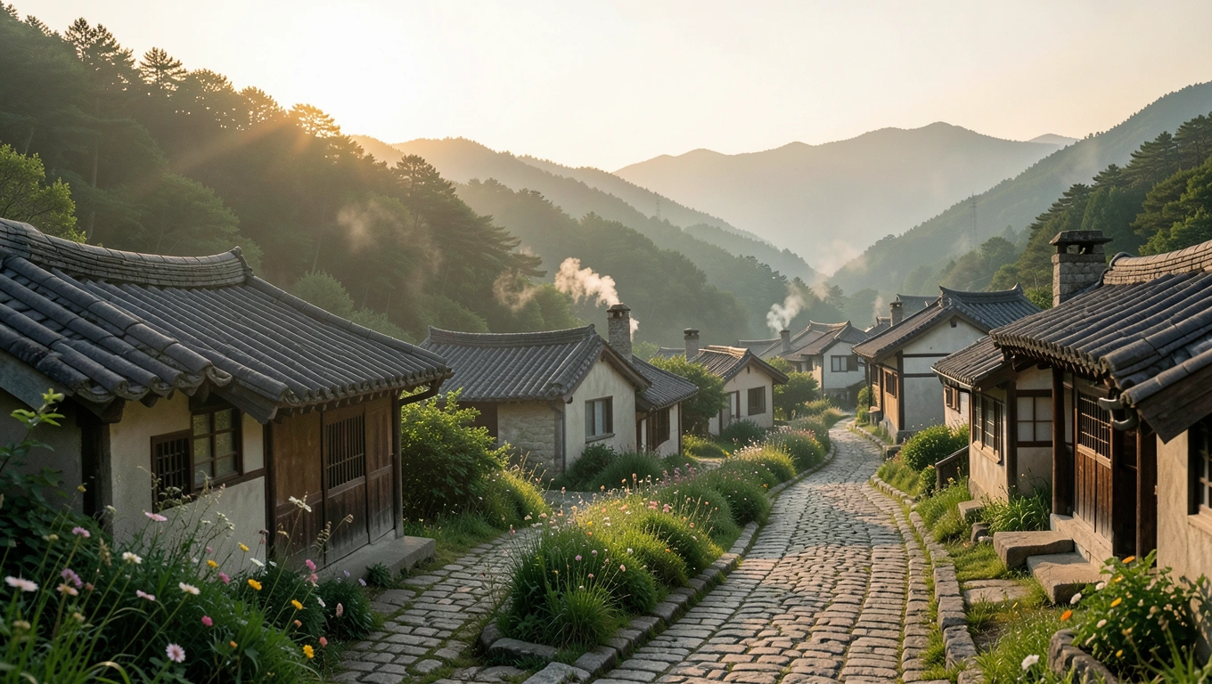분천 산골 마을 풍경